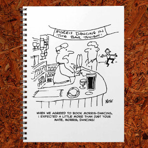 Morris Dancing in Pub. Traditional Morris Dancing Notebook