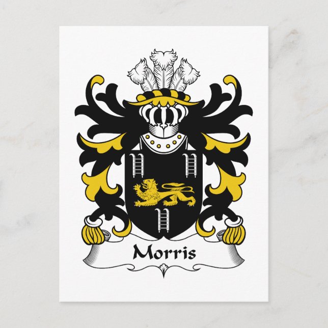 Morris Family Crest Postcard (Front)