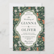 Morris Floral Garden Wedding Invitation