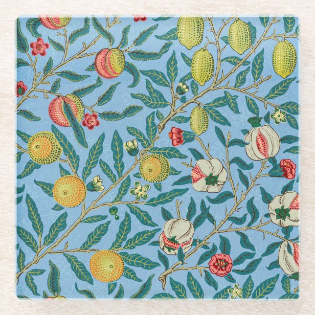 Morris - Four Fruits Glass Coaster (Front)