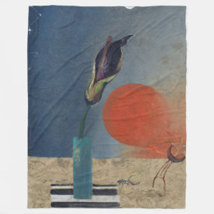 Morris Graves’ Black Lily of the Nile Fleece Blanket