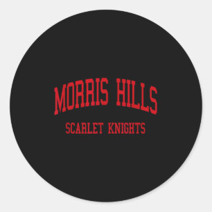Morris Hills High School Hs Rockaway Nj Retro Classic Round Sticker