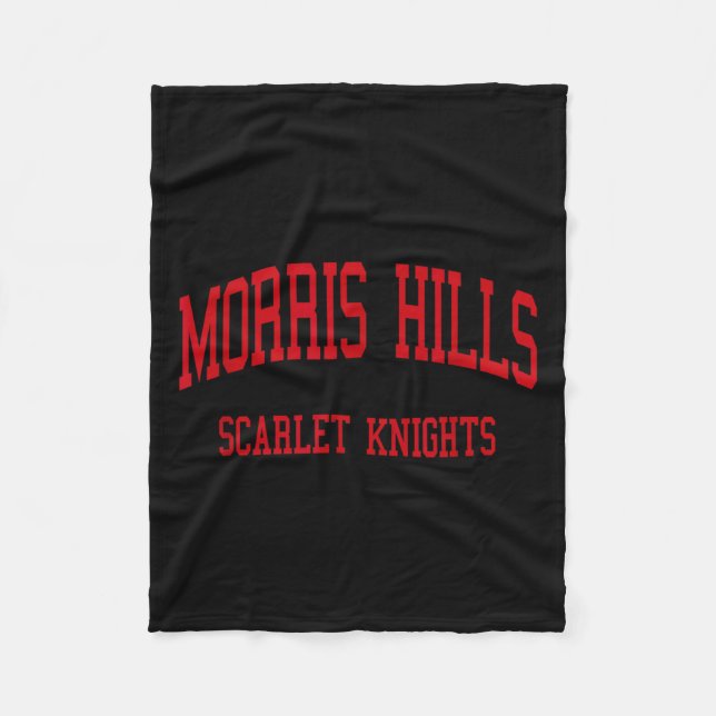 Morris Hills High School Hs Rockaway Nj Retro  Fleece Blanket (Front)