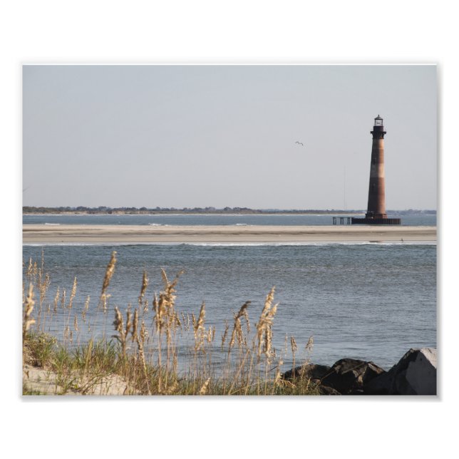Morris Island Lighthouse,Folly Beach, Charleston Photo Print (Front)