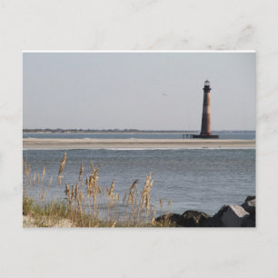 Morris Island Lighthouse,Folly Beach, Charleston Postcard