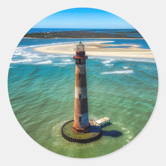 Morris Island Lighthouse (South Carolina)  Classic Round Sticker (Front)