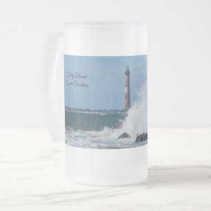 Morris Island Lighthouse Splash Frosted Mug