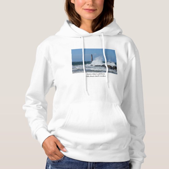 Morris Island Lighthouse Splash Hoodie (Front)