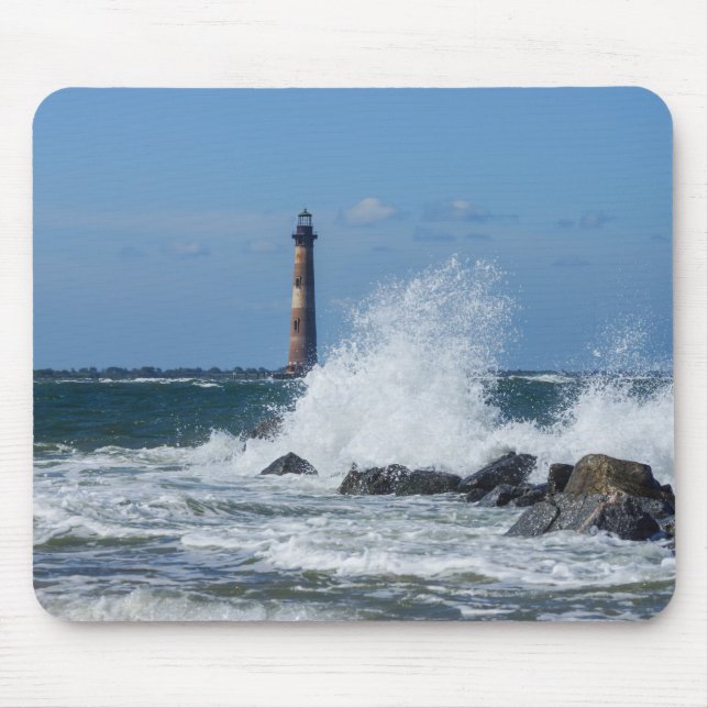 Morris Island Lighthouse Splash Mouse Mat (Front)