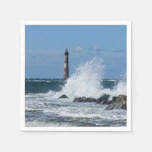 Morris Island Lighthouse Splash Napkin