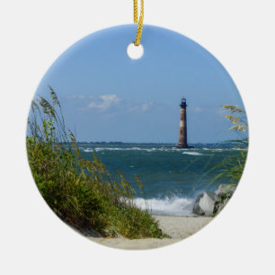 Morris Island Lighthouse Walkway Ceramic Tree Decoration