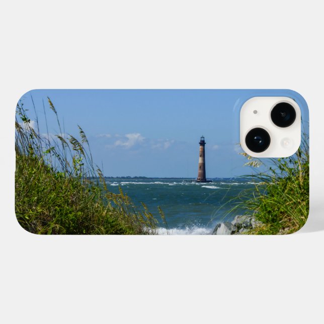 Morris Island Lighthouse Walkway iPhone Case (Back (Horizontal))