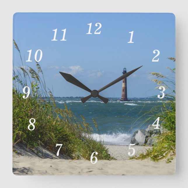 Morris Island Lighthouse Walkway Wall Clock (Front)