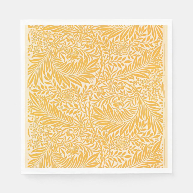 Morris - Larkspur, golden yellow Napkin (Front)