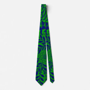 Morris - Larkspur in Vibrant Green and Blue Tie