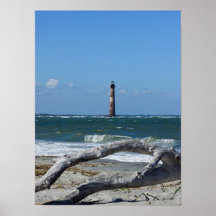 Morris Lighthouse And Tree Remains Poster