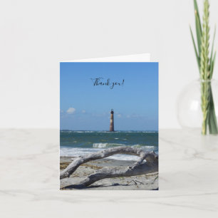 Morris Lighthouse And Tree Remains Thank You Card