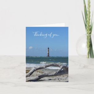 Morris Lighthouse And Tree Remains Thinking Of You Card