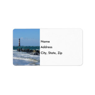 Morris Lighthouse Folly Beach Label