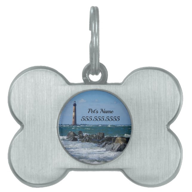 Morris Lighthouse Folly Beach Pet ID Tag (Front)