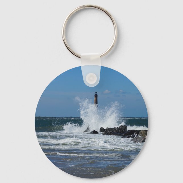 Morris Lighthouse Splash Key Ring (Front)
