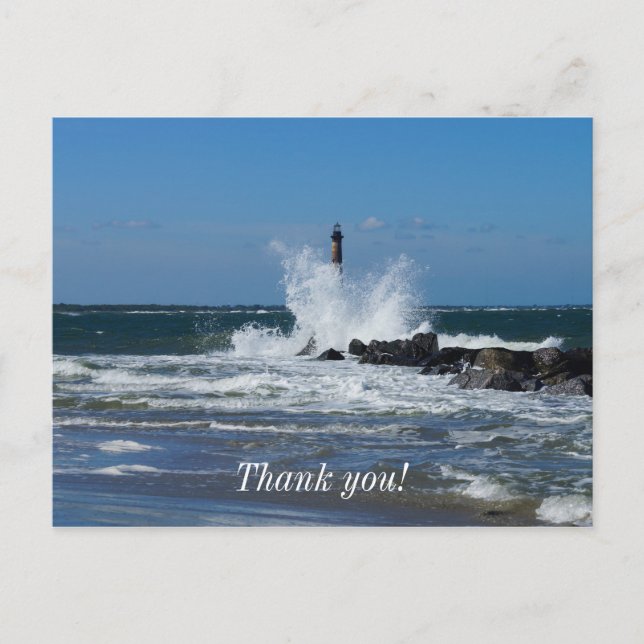 Morris Lighthouse Splash Postcard (Front)