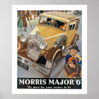 Morris Major '6' Automobile Ad Poster