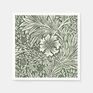 Morris Marigold Vintage 1875 Green Floral Flower Napkin