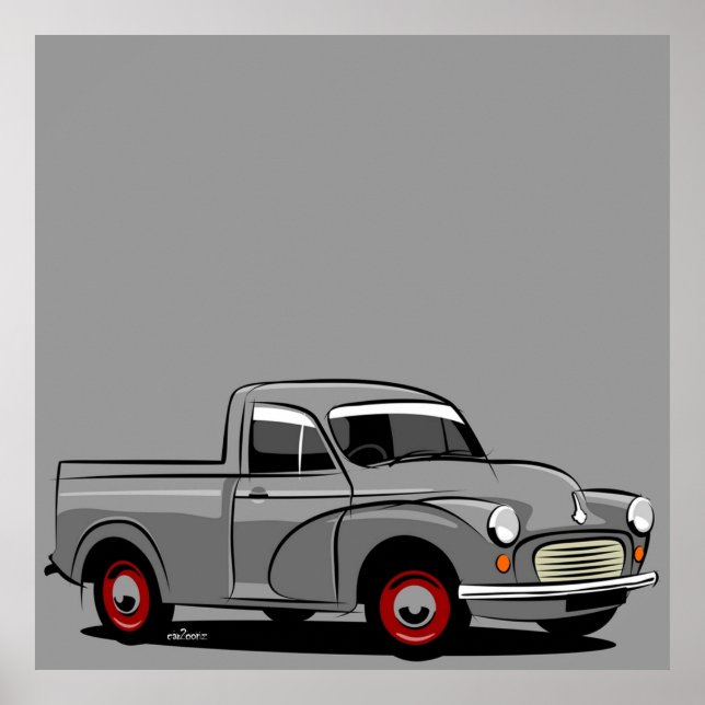 Morris Minor 1000 pickup grey Poster (Front)