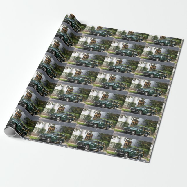Morris Minor 1000 Traveller Wrapping Paper (Unrolled)