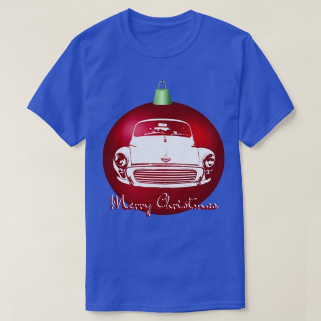 Morris Minor British classic monoblock Christmas b T-Shirt (Design Front)