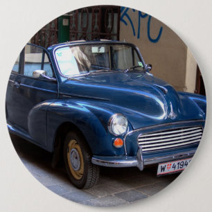 Morris Minor Convertible Tourer 6 Cm Round Badge