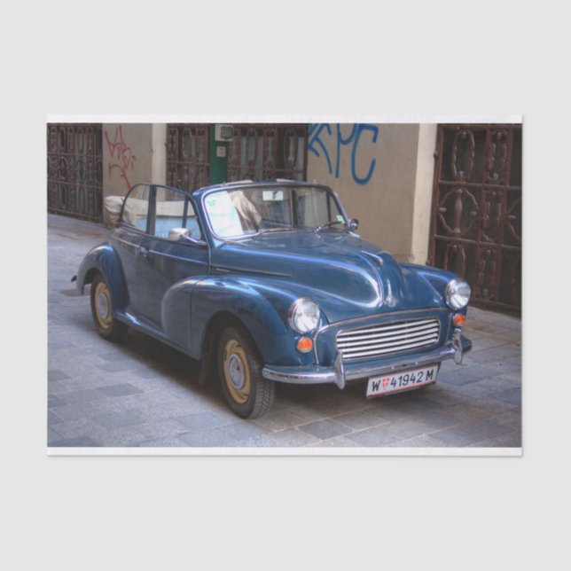 Morris Minor Convertible Tourer Tissue Paper (Front)