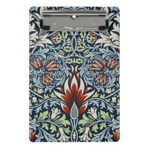 Morris Navy Blue Snakeshead Floral Wallpaper Mini Clipboard