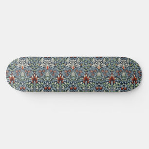 Morris Navy Blue Snakeshead Floral Wallpaper Skateboard