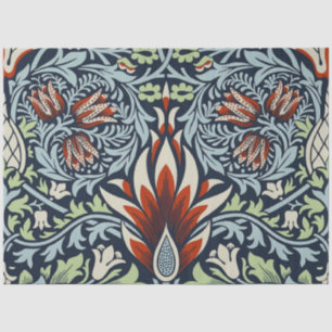 Morris Navy Blue Snakeshead Floral Wallpaper Tissue Paper