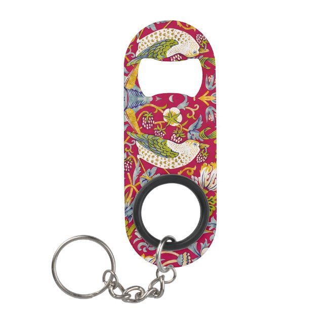 Morris Red Background Strawberry Thief Pattern (Front)