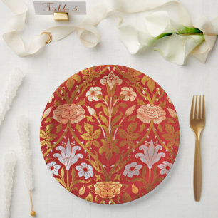 Morris - Rose and Lily Paper Plate
