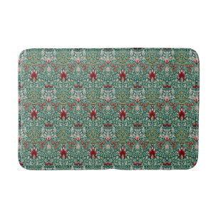 Morris Snakeshead Floral Classic Botanical Green Bath Mat