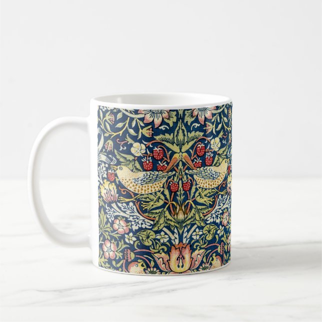 Morris - Strawberry Thief Bird & Floral Pattern Coffee Mug (Left)