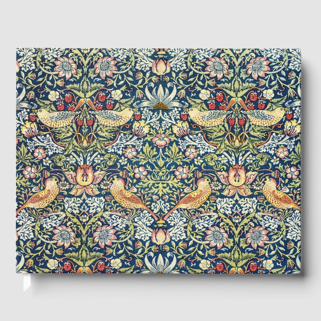 Morris - Strawberry Thief Bird & Floral Pattern Guest Book (Front)