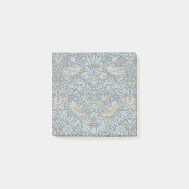 Morris - Strawberry Thief Bird & Floral Pattern Post-it Notes (Front)