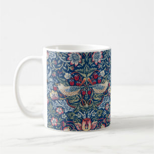 Morris Strawberry Thief Classic Indigo Blue Fine Coffee Mug