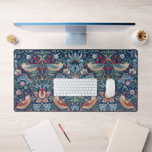 Morris Strawberry Thief Classic Indigo Blue Fine Desk Mat