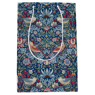 Morris Strawberry Thief Classic Indigo Blue Fine Medium Gift Bag