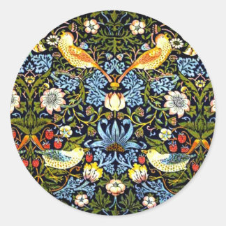 Morris - Strawberry Thief, Classic Round Sticker