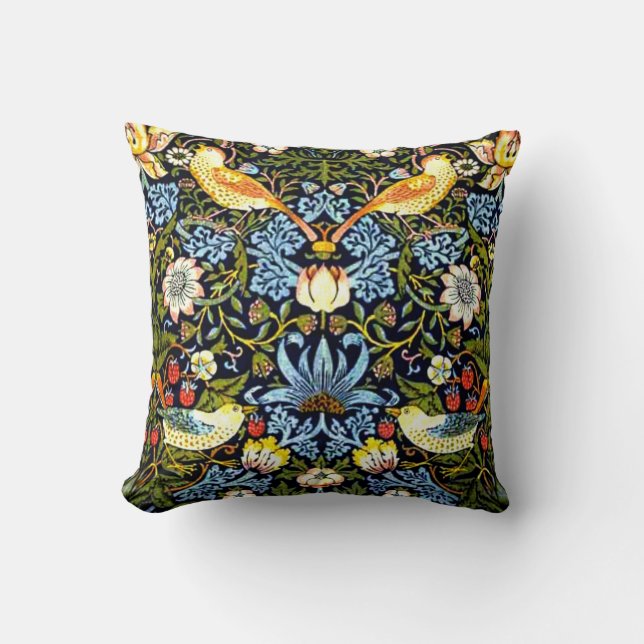Morris - Strawberry Thief Cushion (Front)