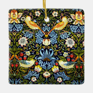 Morris - Strawberry Thief, famous pattern, Ceramic Ornament