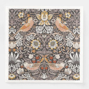Morris Strawberry Thief Floral Pattern Earth Tones Napkin