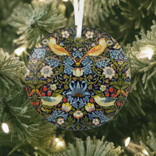Morris - Strawberry Thief Glass Tree Decoration
